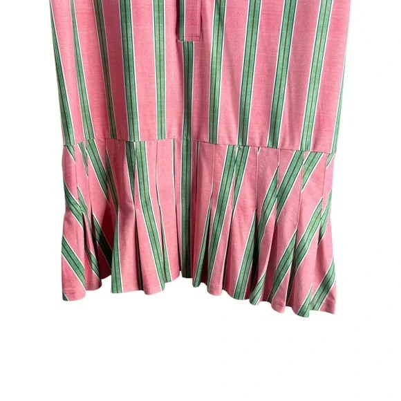 SMITH & QUINN Aspen Dress in Garden Party Stripe Pink Green Shirt Dress NWT $180 - Picture 4 of 6